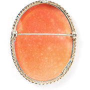 Silver brooch with cameo