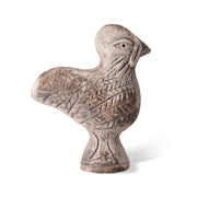 Terracotta rooster-shaped rattle