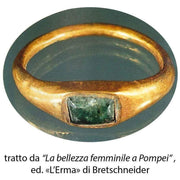 Anello Classico smaltato di Ercolano Argento 925 placcato ORO 18K - Museum-Shop.it