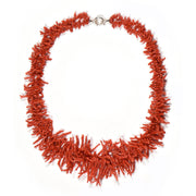 Coral branch necklace and silver 925